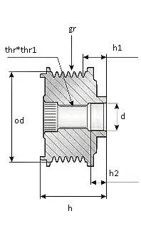 Шкив TT64542
