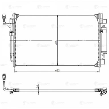 Радиатор кондиционера LRAC 1413