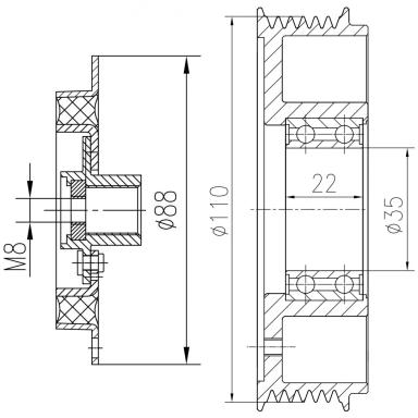 Муфта срывная для компрессора кондиционера LCC 1855