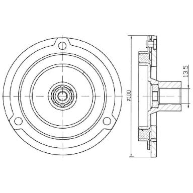 Пластина прижимная муфты компрессора кондиционера LCP 0801