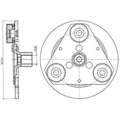 Пластина прижимная муфты компрессора кондиционера LCP 1001