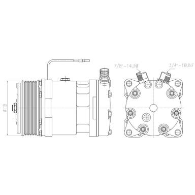Компрессор кондиционера LCAC 0703