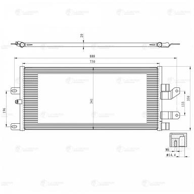 Радиатор кондиционера LRAC 3104