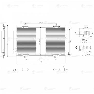 Радиатор кондиционера LRAC 2464
