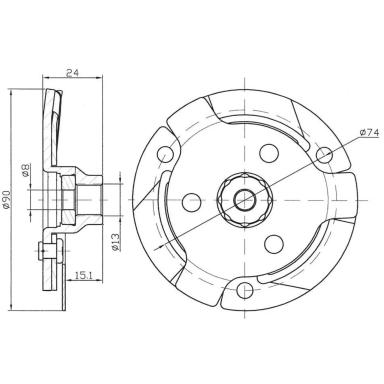 Пластина срывная муфты компрессора кондиционера LCH 1803