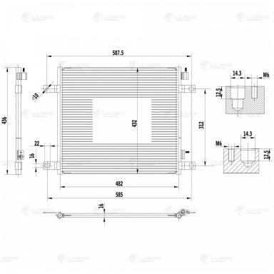 Радиатор кондиционера LRAC 3105