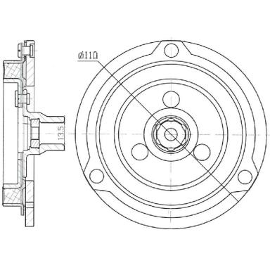 Пластина прижимная муфты компрессора кондиционера LCP 1401