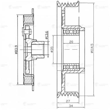 Муфта срывная компрессора кондиционера LCC 0803