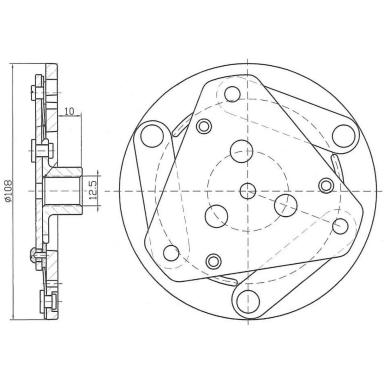 Пластина прижимная муфты компрессора кондиционера LCP 0109