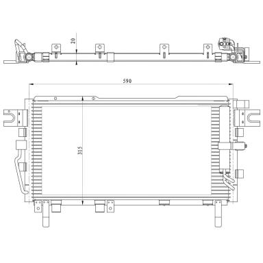 Радиатор кондиционера LRAC 3005