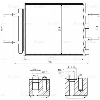 Радиатор кондиционера LRAC 1014