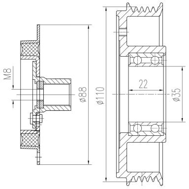 Муфта срывная для компрессора кондиционера LCC 2112