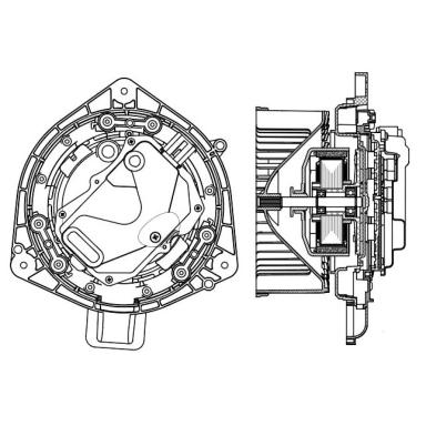 Мотор печки c крыльчаткой LFh 2602