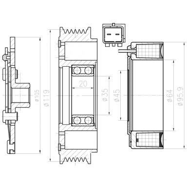 Муфта кондиционера LMAC 20Z6