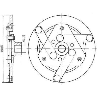 Пластина прижимная муфты компрессора кондиционера LCP 0902