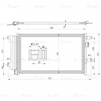 Радиатор кондиционера LRAC 1664