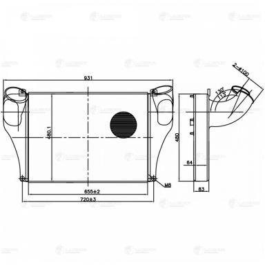 Радиатор интеркулера LRIC 0723