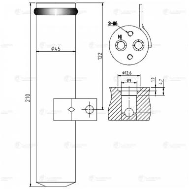 Ресивер-осушитель кондиционера LCR 0127