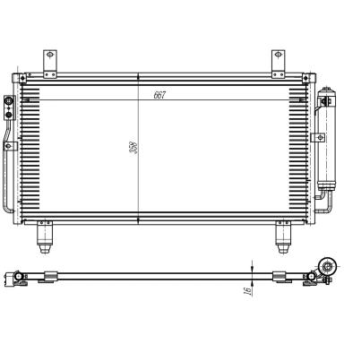 Радиатор кондиционера LRAC 1115